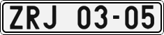 License plate of the Czech Republic, Cars (1960)