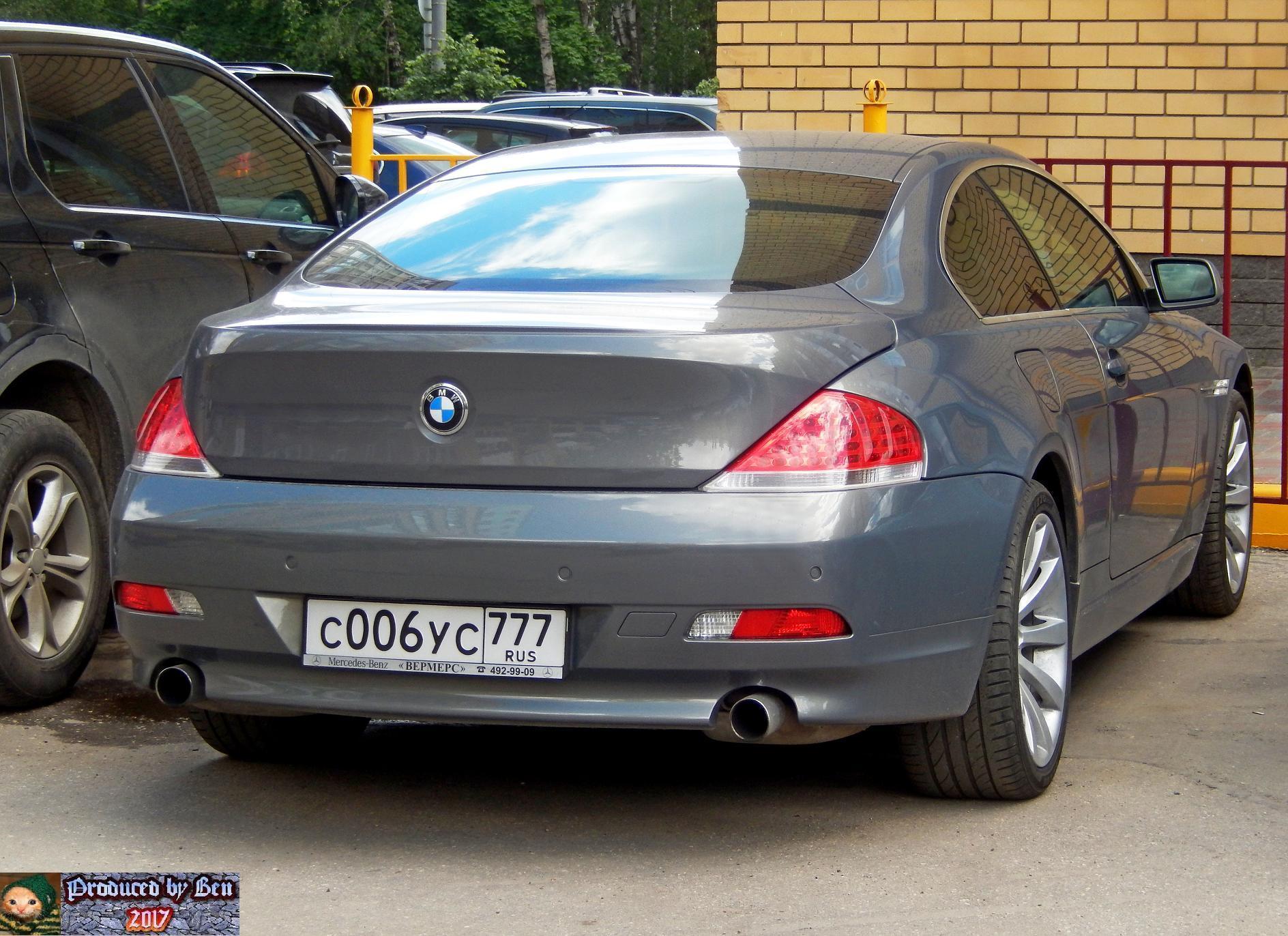 с 006 ус 777, BMW 6 Series 2nd gen Coupé (E63), 2003–2010