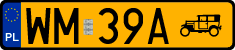 License plates of Poland, Oldtimers