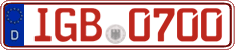 German license plate, Red license plates