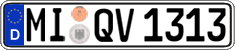 German license plate, Regular plates