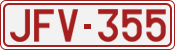 License plate of Belgium, 1951 year system
