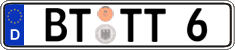 German license plate, Regular plates