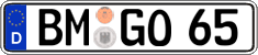 German license plate, Regular plates