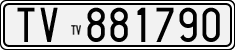 License plate of Italy, Cars (1927 year series)