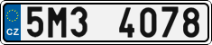 License plate of the Czech Republic, Cars (2001)