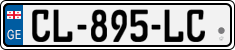 License plate of Georgia, Cars (2014)