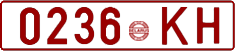 License plate Belarus, Cars (1992)