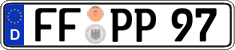 German license plate, Regular plates