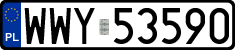 License plates of Poland, Regular car plates