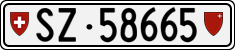 License plate of Switzerland, Cars