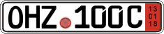 German license plate, Export transit plates