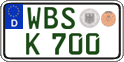 German license plate, Regular plates