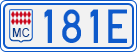 License plate of Monaco, Cars