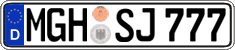 German license plate, Regular plates