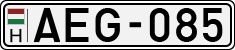 license plates of Hungary, Cars (1990)