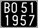 License plate of Italy, Cars (1927 year series)