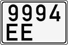 License plate of Estonia, Special vehicles