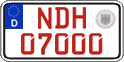 German license plate, Red license plates
