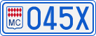 License plate of Monaco, Cars