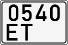 License plate of Estonia, Special vehicles