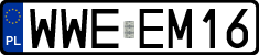 License plates of Poland, Regular car plates