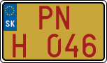 License plate of Slovakia, Oldtimers