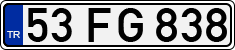 License plate of Turkey, Regular plates