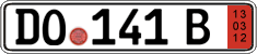 German license plate, Export transit plates