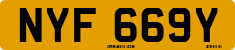 License plate of the United Kingdom, 1963 year system