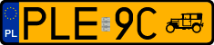 License plates of Poland, Oldtimers