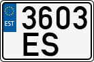 License plate of Estonia, Special vehicles