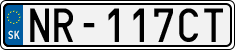 License plate of Slovakia, Cars