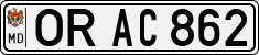 License plate of Moldova, Cars (1992)
