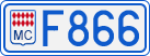 License plate of Monaco, Cars