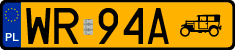 License plates of Poland, Oldtimers