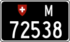 License plate of Switzerland, Military (black)