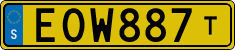 License plate of Sweden, Taxi