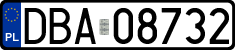 License plates of Poland, Regular car plates