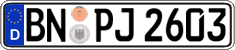 German license plate, Regular plates