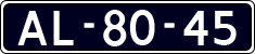 License plate of the Netherlands, Imported oldtimers (cars)