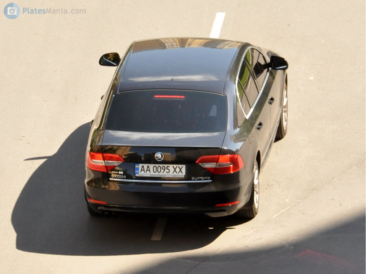 AA 0095 XX, Skoda Superb 2nd gen Sedan/Liftback (B6/3T4), facelift, 2013–2015