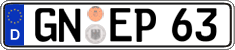 German license plate, Regular plates
