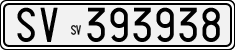 License plate of Italy, Cars (1927 year series)