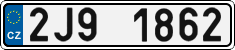 License plate of the Czech Republic, Cars (2001)