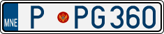 License plate of Montenegro, Police