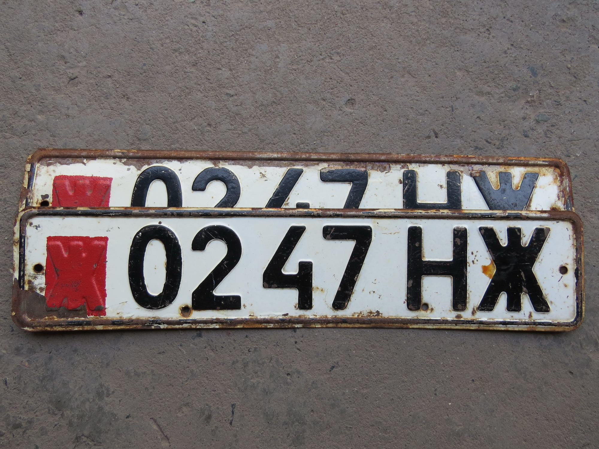 ж 0247 НЖ, License plate without vehicle 