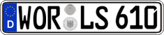 German license plate, Regular plates