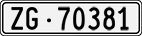 License plate of Switzerland, Cars