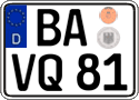 German license plate, Regular plates